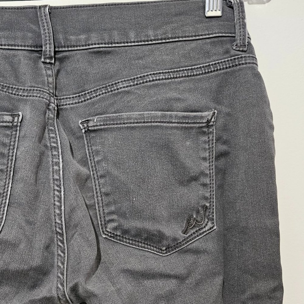 Express Mia Mid Rise Ankle Legging Size 8r x 27 Crop Gray Zipper Jeans Stretch
